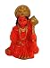 Hanuman Ji Ki Murti in Blessing Posture with Gada Sitting Lord Balaji Bajrangbali Sankat Mochan Bhagwan Idol for Temple car Dashboard Home Decor Statue Gift Decorative Showpiece - 9 cm