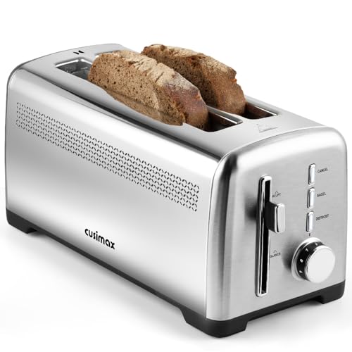 CUSIMAX 4-Slice Toaster with Extra-Long Slots