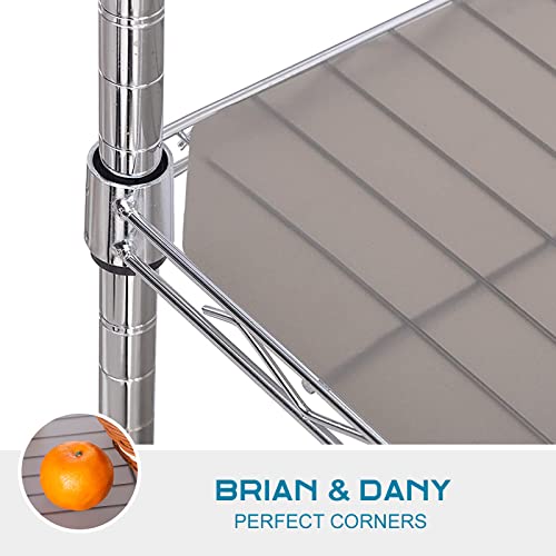 Image of BRIAN & DANY Wire Shelf Liner 14 inch X 30 inch, Heavy Duty Shelf Liners for Wire Shelving, Waterproof Protector Mats, Set of 5, Charcoal