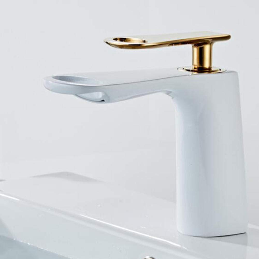 Mitigeur lavabo cascade contre les fuites et le calcaire en laiton durable rose