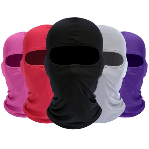 Image of ROXUN Balaclava Ski Mask, 5 Pack Neck Gaiter Motorcycle Summer Cooling | UV Protection Shiesty, Windproof Scarf for Men /Women, Face Mask, Versatile Use