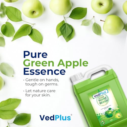 Image of Handwash Liquid Refill Can - Goodness of Green Apple | pH Balanced | Soothes & Hydrates Skin | Antibacterial 99.9% Germ-Protect | Soft and Supple Hands | 10X Moisturizer - 5L