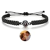 TICBIK Pulsera Con Foto Dentro Personalizada, Pulseras Personalizadas Con Foto ProyeccióN Para Mujer, Padre, Pareja, Amigo, Novio
