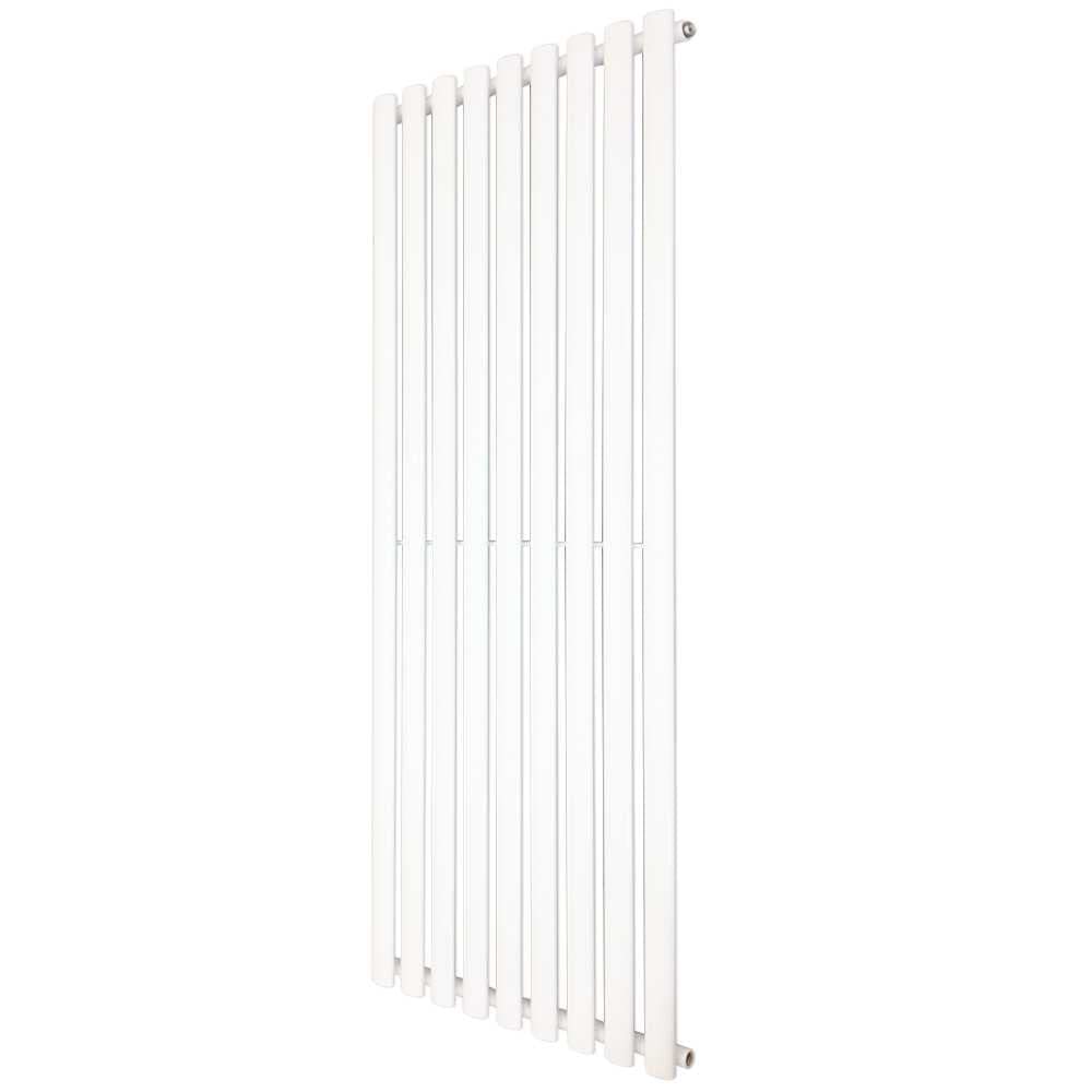 Brecon White Oval Tube Designer Radiator Vertical Central Heating - 630mm (w) x 1800mm (h) - BTUs 4424