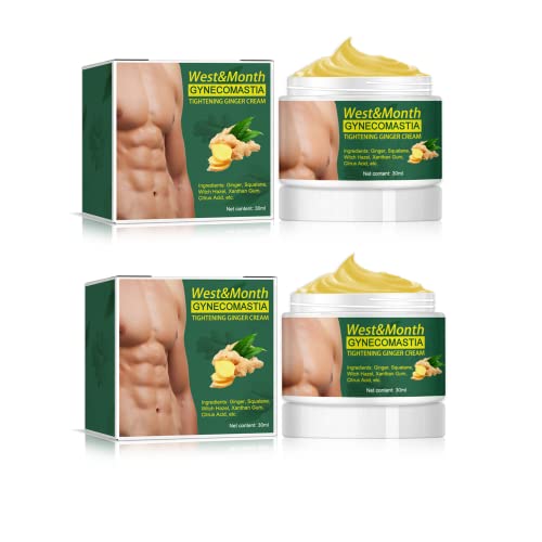 YG LianKai 2pcs Gynecomastia Tightening Ginger Cream Ginger Cream for Men Effectively Shrinks Men Chest Tightening Gingers Creams