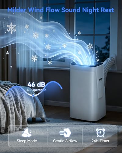 Image of Portable Air Conditioners 16000 BTU, AC Unit Portable with Dehumidifier & Heating, Quiet Portable AC for Bedroom, Window Vent Kit for Home Office, Inverter Air Conditioner Portable Cools 800 Sq.Ft