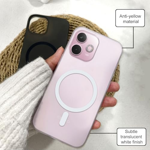 Image of COLORflow Back Cover Compatible with Oppo A5 Pro 5G / A5 Pro 4G | White Matte Finish | MAG-Safe | Slim Soft Touch Case with Anti-Slip Grip & Camera Protection
