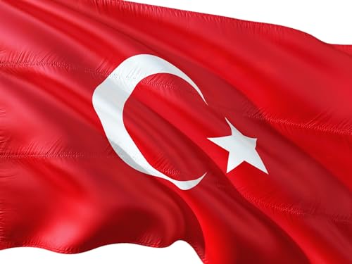 Drapeau turc - Bayrak - Article de fans - Polyester résistant et œillets métalliques - 90 x 150 cm - Bayrak - Drapeau turc de Cey (Turquie)