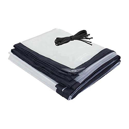 Bâche Impermeable avec Oeillet,1X1m/3.3x3.3ft Bache Imperméable Jardin Transparente Coupe-Vent Anti-Déchirure Bache Plastique Polyethylene pour Couverture Bateau Terrasse Et Plantes Cover