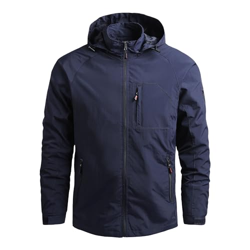 Veste à capuche légère hommes contre le vent pour la course