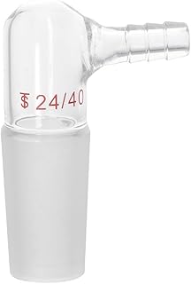 SHUATI Bent Inlet Adapter, 24/40 Inner Joint and Hose Lab Instruments & Equipment Heavy Duty Gas Adapter, Suction Head Vacuum Adapter for Laboratory Lab Supply