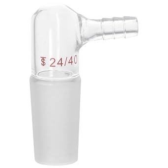 Bent Inlet Adapter, 24/40 Inner Joint and Hose Lab Instruments & Equipment Heavy Duty Gas Adapter, Suction Head Vacuum Adapter for Laboratory Lab Supply