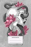  Composition Notebook: Abstract Serpents Skull Monochrome Unique Composition Notebobok Over 50 Sheets