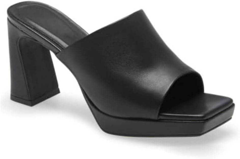 Trish Lucia Womens Platform Heels - Chunky Open Toe Design