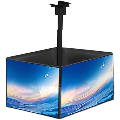JDXQBLD 4 Sides Ceiling Tv Mount Stand - Tv Wall Mount, for 32-65 Inch Tvs 360° Rotating Frame, Adjustable Tilt & Swivel Tv Telescopic Tv Lift, Support 4 Screens Height Adjustment Roof Bra