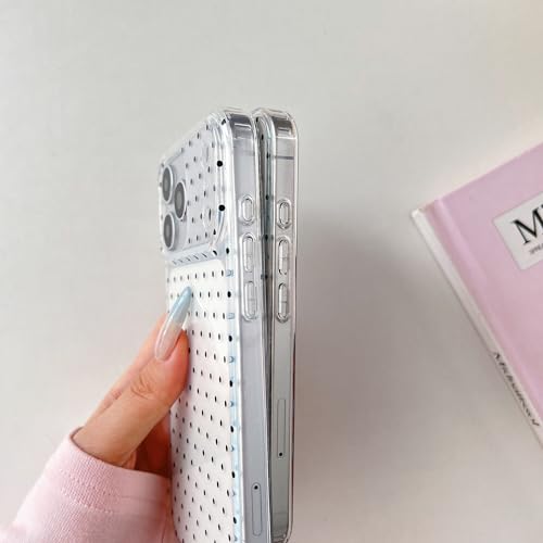 Protection iPhone 17 Pro coque silicone fine TPU étui brillant pois