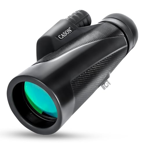 Image of CASON (DEVICE OF C) 10x50 Monoculars for Long Distance,High Power Monocular Telescope for Adults & Kids with BAK4 Prism |Super Bright |FMC Lens, Suitable for Bird Watching,Outdoors,Travel(Black)