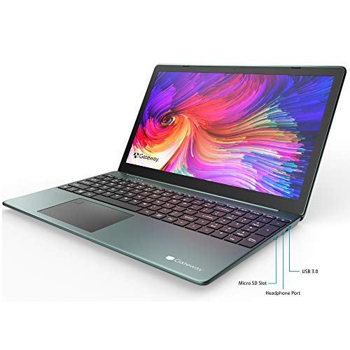Image of Gateway 15.6 inch FHD Ultra Slim Laptop Computer, Intel Quad-Core i5 1035G1 up to 3.6GHz (Beat i7-8565U), 16GB DDR4 RAM, 256GB SSD, Fingerprint Scanner, HDMI, Windows 10, BROAGE 64GB Flash Drive, Green