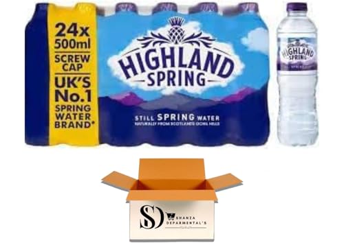 Highland Spring Still Spring Water 500ml (Pack Of 24) | Pure Scottish Spring Water | Crisp Hydration, Embrace the Purity