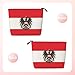 VKKOEWL Austrian Coat of Arms Eagle Flag Makeup Bags Large Capacity Travel Makeup Pouch Zipper Cosmetic Bag For Women