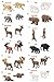 NatureMan North American Animals Set 12PCS Mini Wild Animals Figurines Set cludes Moose Raccoon Cougar, Wolf, Beaver for Children Educational Toy Cake Toppers
