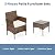 DUMOS Patio Furniture Set 3 Pieces, Outdoor Wicker Furniture with Coffee Table, Modern Rattan Patio Chairs Conversation Sets with Sofa for Garden, Terrace, Porch, Balconies, Lawns(Brown and Beige)