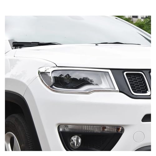 Sourcils de phares Jeep Compass garniture paupières protection calandre - 4