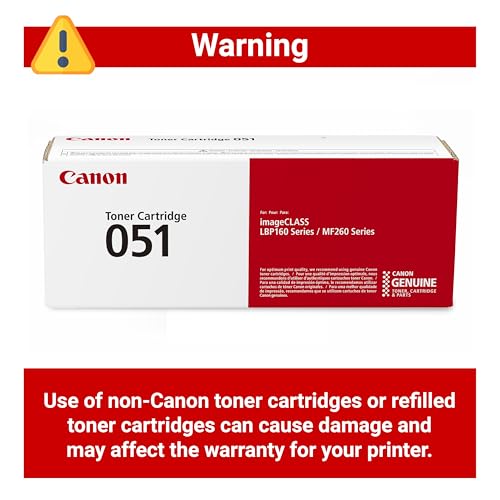Canon Genuine 051 Black Toner Cartridge Compatible with LBP162dw, MF264dw, MF267dw, MF269dw, MF269dw VP - Image 4