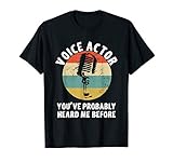Voice Actor Design Vintage Microphone Voice Over Artist T-Shirt