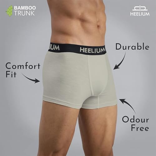 Image of HEELIUM Bamboo Underwear Trunk for Men | 3X Softer Than Cotton & Odour Free | Stretchy Fabric & Durable Waistband