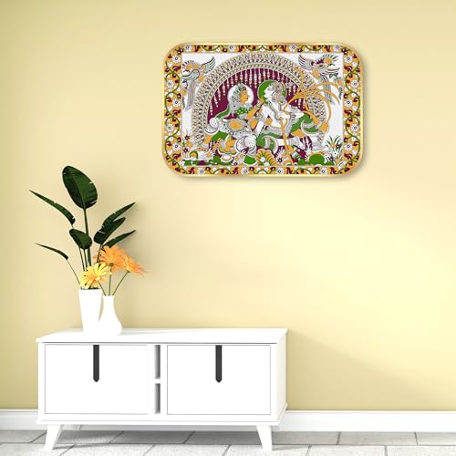 Image of Indianara Radha Krishna Painting With Frame 18 Inches X 12 Inches (Style 2)