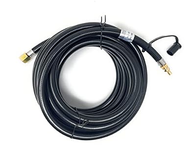 12 FT Propane Quick Connect Hose for RV to Grill, BBQ Quick Release LP Gas Line for Camp Chef Stove, Pit Boss Burner [2677] - 3/8 Female Flare Fitting x 1/4 Full Flow Male Plug