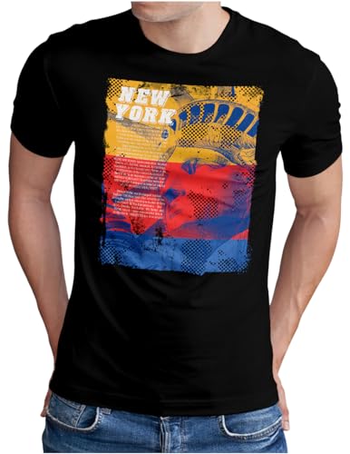 T-shirt New York Homme noir grande taille 5XL OM3 city story