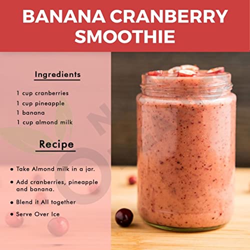 Namo Organics - 1 Kg - USA Dried Sliced Cranberries (Vegan, Non GMO) Cranberry Dry Fruit