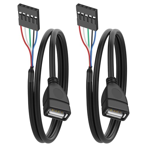 Image of XMSJSIY USB 2.0 to Motherboard 5Pin Header Adapter 50CM/1.64FT 2PCS