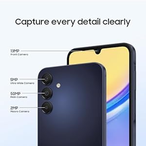 SAMSUNG Galaxy A15 5G A Series Cell Phone, 128GB Unlocked Android Smartphone, AMOLED Display, Expandable Storage, Knox Security, Super Fast Charging, Hi-Res Camera, US Version, 2024, Blue Black 5 41cEVhKY5PL. SS300