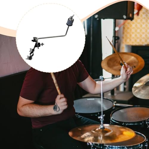 Baoblaze soporte para platillo, clamp para hi hat auxiliar, hardware resistente de hierro con clip de expansión miniatura 4