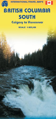 British Columbia South Travel Reference Map: 1:925,000