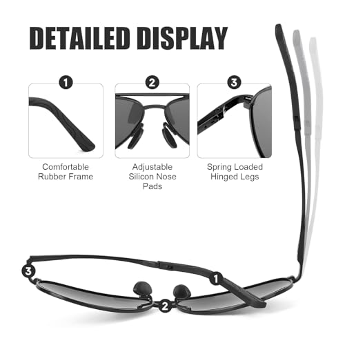 4pcs Sunglasses for Men Polarized Women UV Protection Lightweight Driving Fishing Sports Mens Sunglasses4