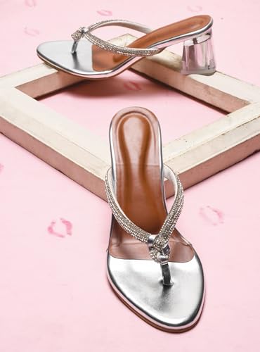Image of SilverArrow womens Velmo Fashion Sandals|Block Heel Sandals With Open Back|Fusion Wear