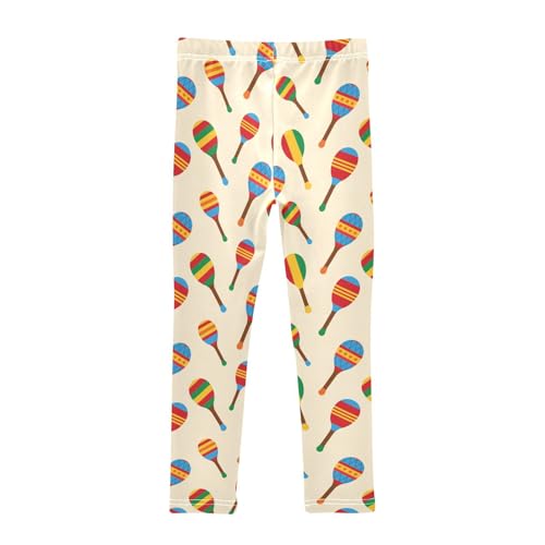 Mexican Instruments Girls Leggings,Workout Leggings for Girls Toddler Athletic Leggings Size for 3-10T2