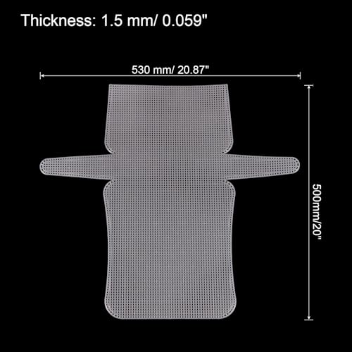 Image of MECCANIXITY 2Pcs Plastic Mesh Canvas Sheet 6 Count 50 cm / 19.7 inch for Crochet Bag Making Crossbody Bag Blank Canvas for Embroidery Needlepoint, Bag, Knit Crochet Mesh, White