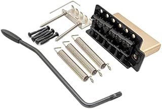 Musiclily Pro 52.5mm Vintage 6-Screw Tremolo Bridge 36mm Solid Brass Block for Squier Strat Style Electric Guitar, Black