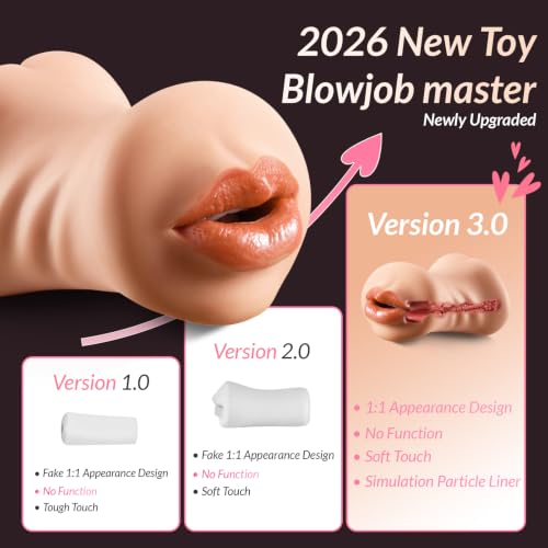 Image of Pocket Pussy for Men, 3-in-1 Realistic Male Masturbator with Mouth Vagina and Anus, 7.1 inch Deep 3D Textured Male Sex Toy for Endurance Training & Pleasure, Discreet Brown Skin Stroker Doll
