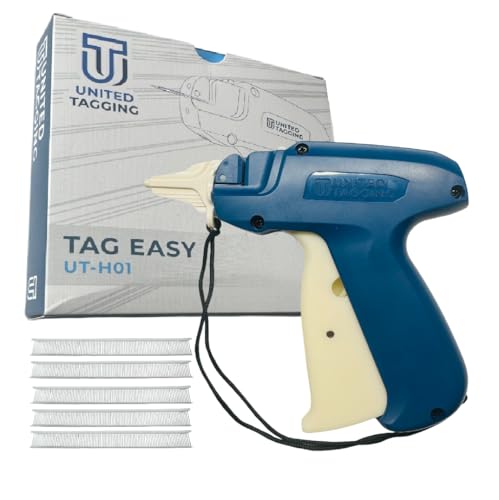 UNITED TAGGING UT-H01 Professional Tagging Gun Kit — Industrial Grade Metal Needle, Price Tag Attacher for Clothing, Retail Store, Warehouse, Consignment — 500 Barbs Fasteners Included