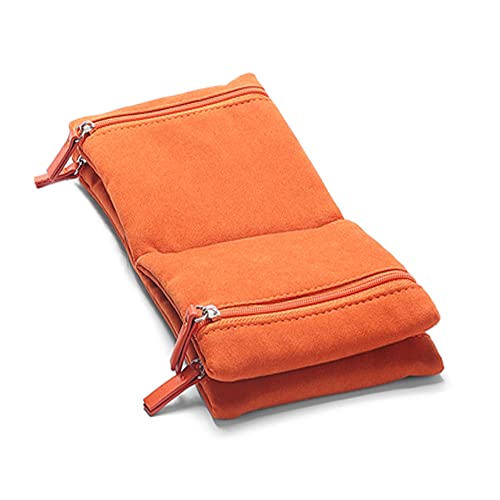 Kelendle Jewelry Organizer Bag With Zipper - Women Travel Jewelry Organizer Foldable Jewelry Display Pouch Jewelry Storage Case For Necklaces Earrings Rings Bracelets Orange #TOP3