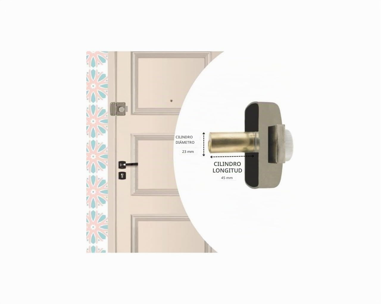 Yale YV25BT-45/SC Cerradura de Puerta, marrón Dorado, 45mm Ø23mm
