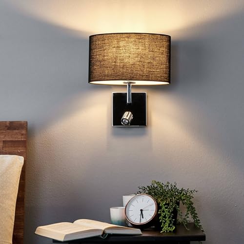 Applique 'Karla' (Moderno) colore Nero, in Tessuto...