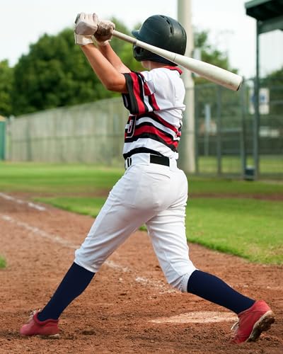 Image of Panitay 2 Pairs Over The Knee Baseball Socks High Football Softball Socks Sport Extra Long for Boys Girls Youth Women Men