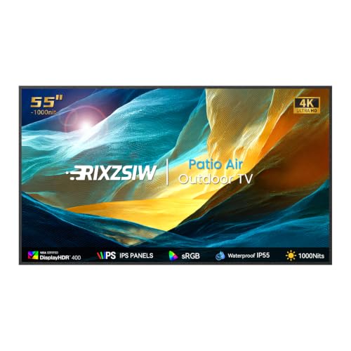 Image of 55 Inch Outdoor TV, Smart TV IP55 Waterproof Outside TVs, 1000 Nits 4K UHD, Outside Television WebOS 25 Voice Control with Dolby Atmos for Covered Patio, Backyard & Poolside